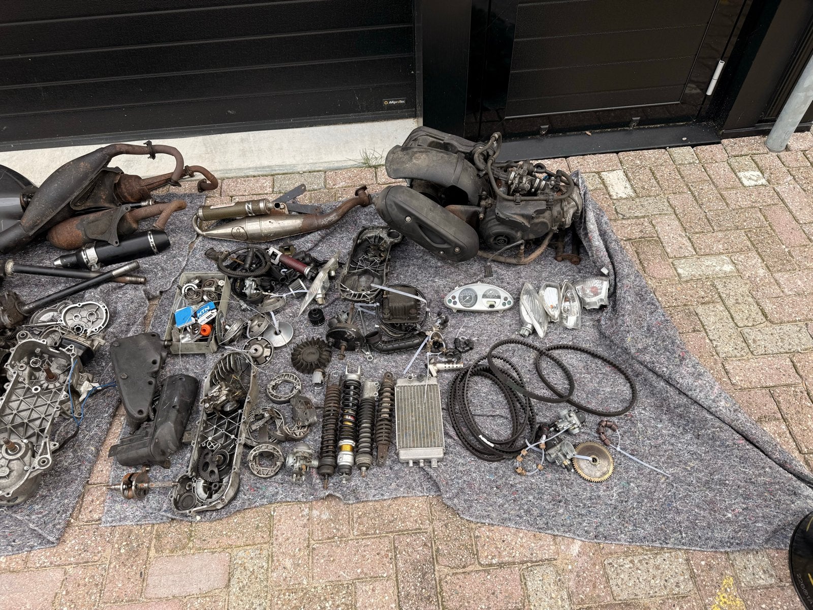 Grote partij Zip 2 takt onderdelen, motor, voorvork, tuning, Ophalen of Verzenden, Gebruikt, Overige typen, Piaggio