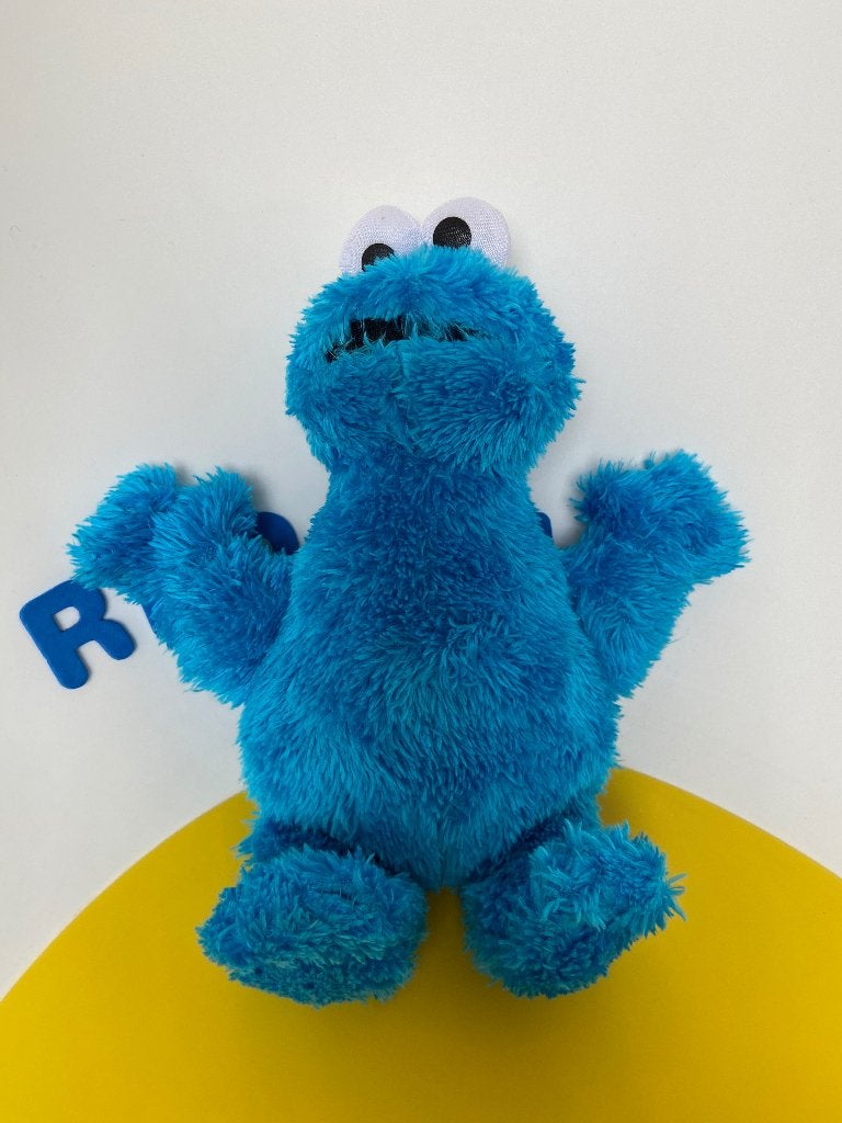 K3150 Hasbro Koekiemonster zachte ogen, Ophalen of Verzenden, Zo goed als nieuw, Overige typen