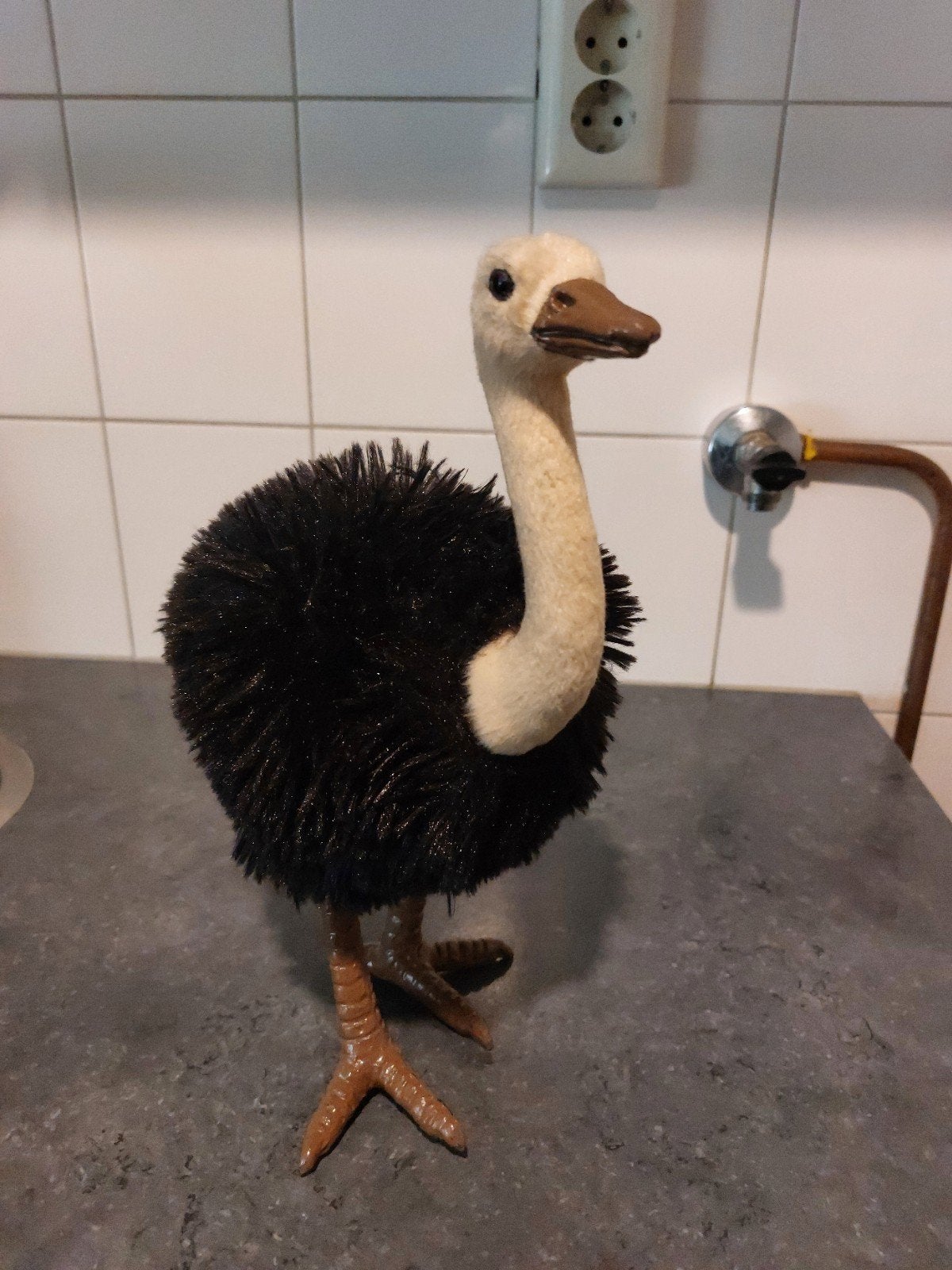 leuke struisvogel decoratie, pluizig en uniek, Ophalen of Verzenden