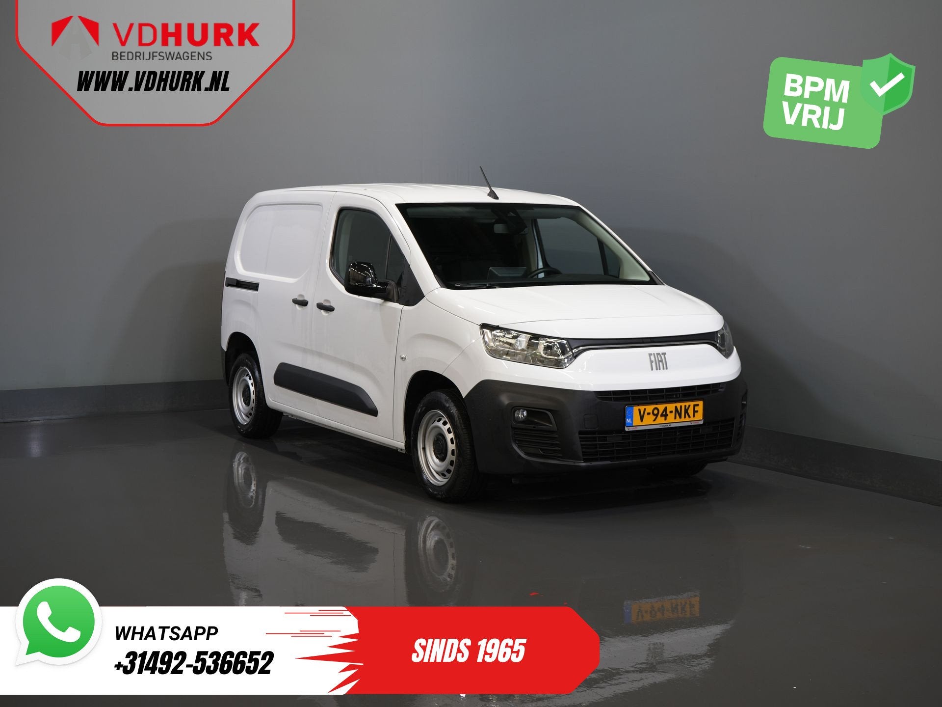 Fiat Doblò 1.5 HDi 100 pk (DEMO) 3 Pers/ CarPlay/ Stoelverw, Auto's, Bestelauto's, Voorwielaandrijving, 1345 kg, Stof, Euro 6
