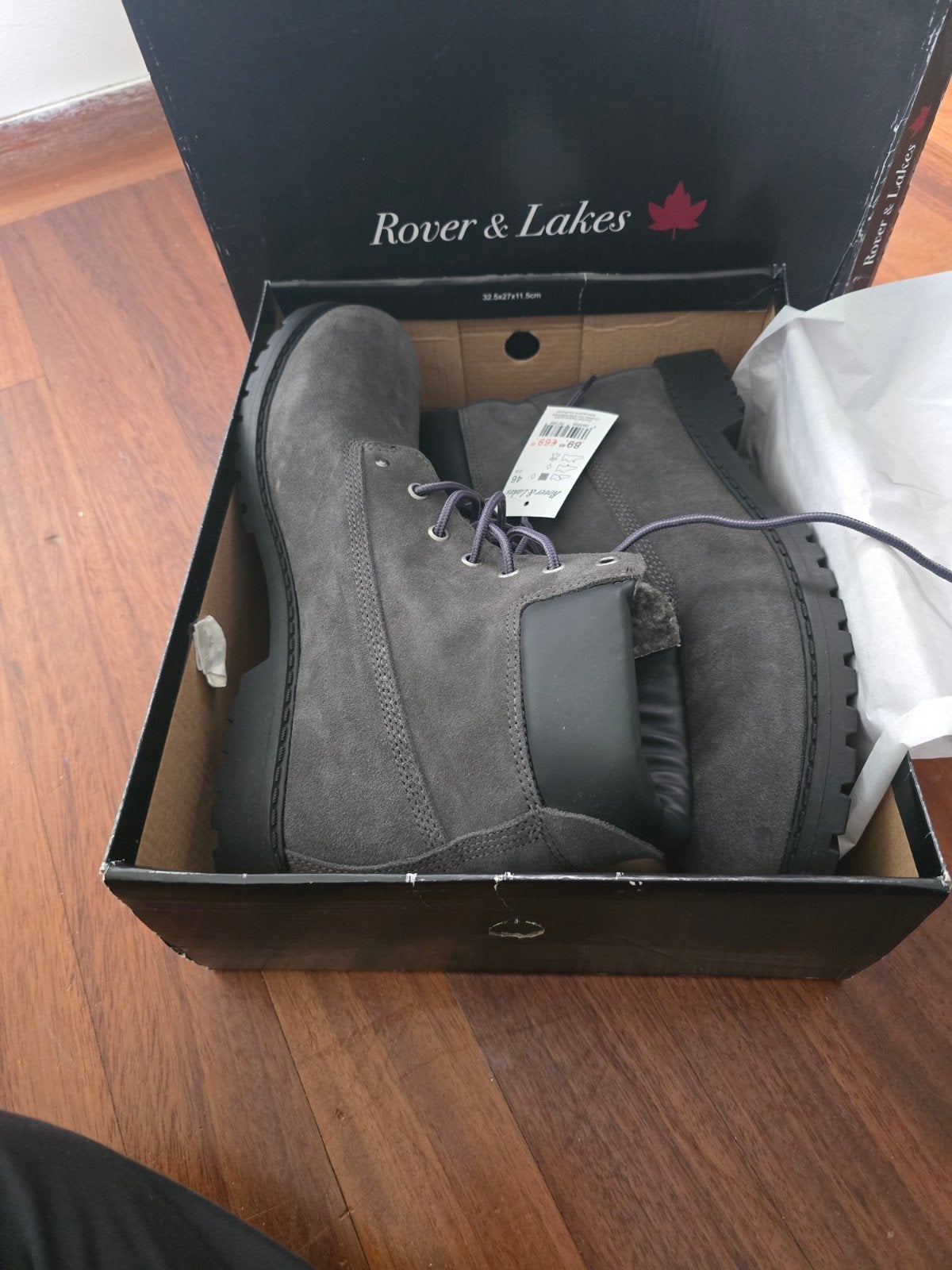 Rover & Lakes Enkellaarzen - Grijs _ Maat46, Ophalen, Lage of Enkellaarzen, Nieuw, Rover & Lakes