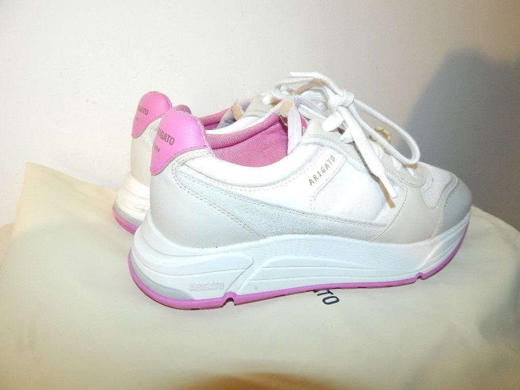 Axel Arigato witte sneakers roze accenten merk drukken 37, Verzenden, Wit, Axel Arigato, Sneakers of Gympen