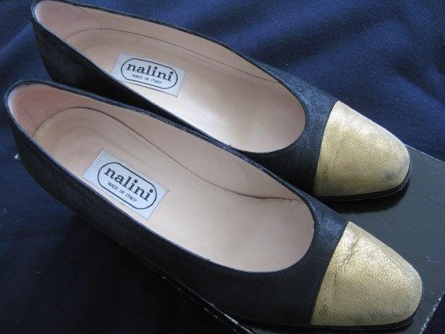 Nalini leren pumps maat 39., Kleding | Dames, Schoenen, Verzenden, Zo goed als nieuw, Zwart