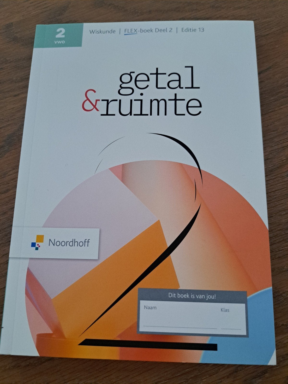 Wiskunde FLEX-boek Deel 2 Getal & Ruimte VWO Editie 13, VWO, Wiskunde A, Noordhoff, Nieuw
