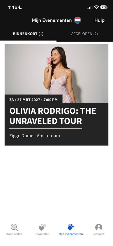 2x staanplaatsen olivia rodrigo amsterdam ziggo dome, Twee personen, Overige soorten
