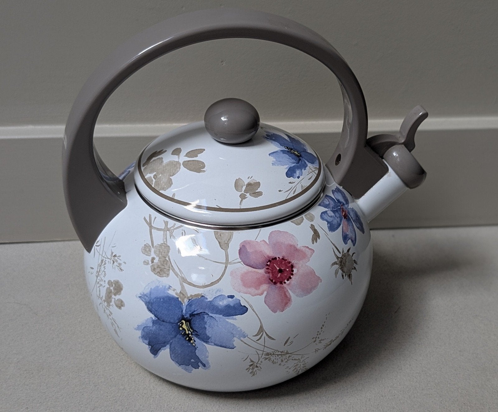 Villeroy & Boch Mariefleur Gris fluitketel, Ophalen, Zo goed als nieuw, Porselein, Overige stijlen