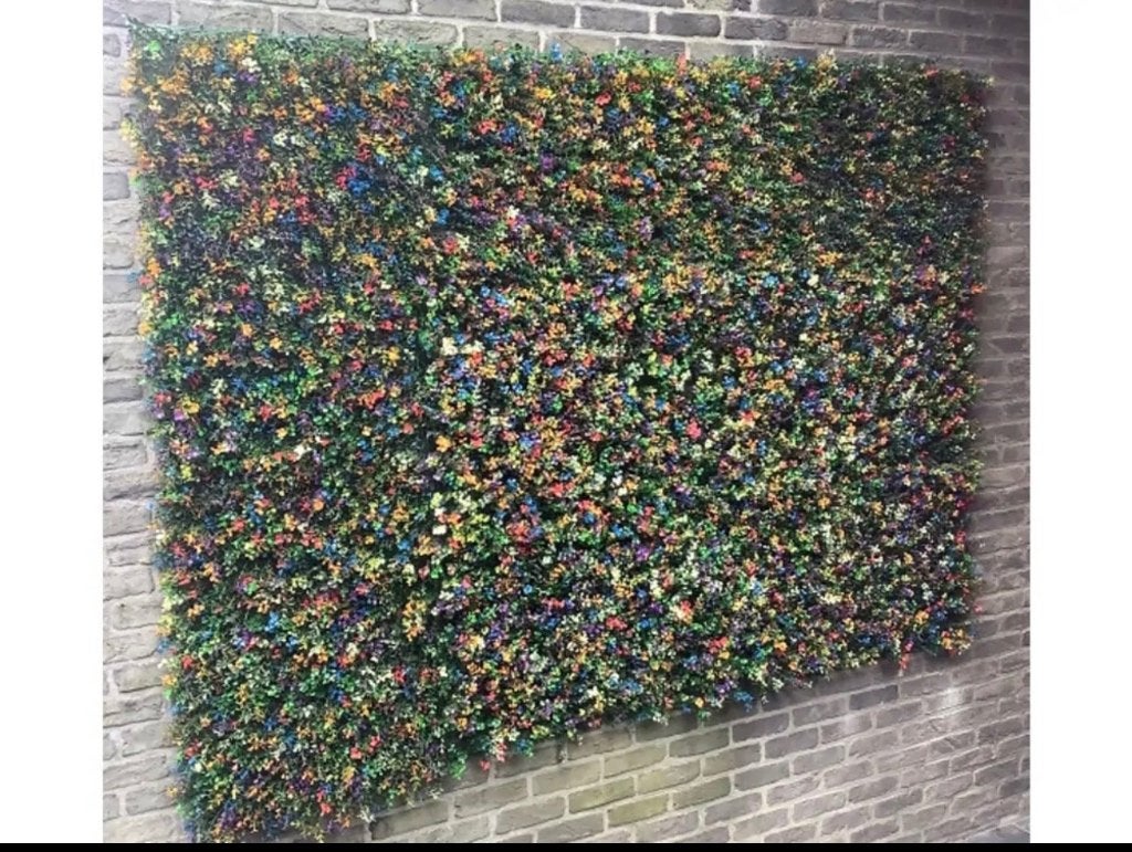 Kunsthaag buxus multicolor 50x50 15 stuks, Tuin en Terras, Ophalen, Zo goed als nieuw