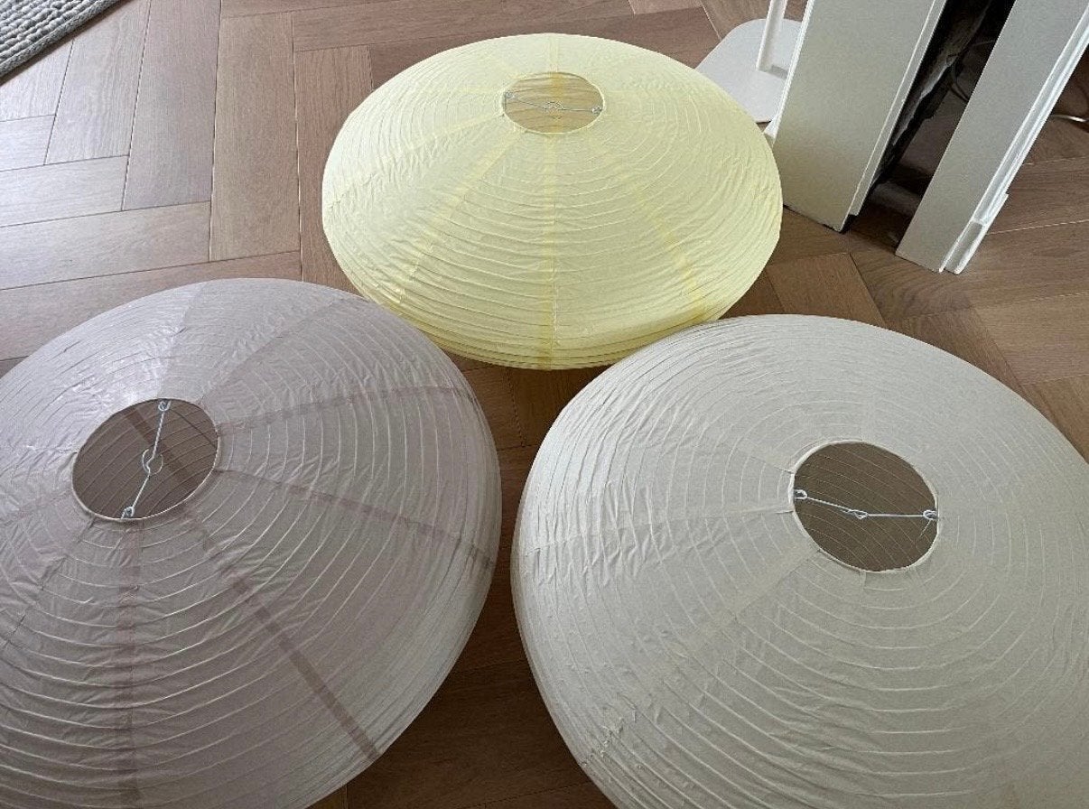 3 Lampenkappen van rijstpapier, Ophalen, Zo goed als nieuw, Overige materialen