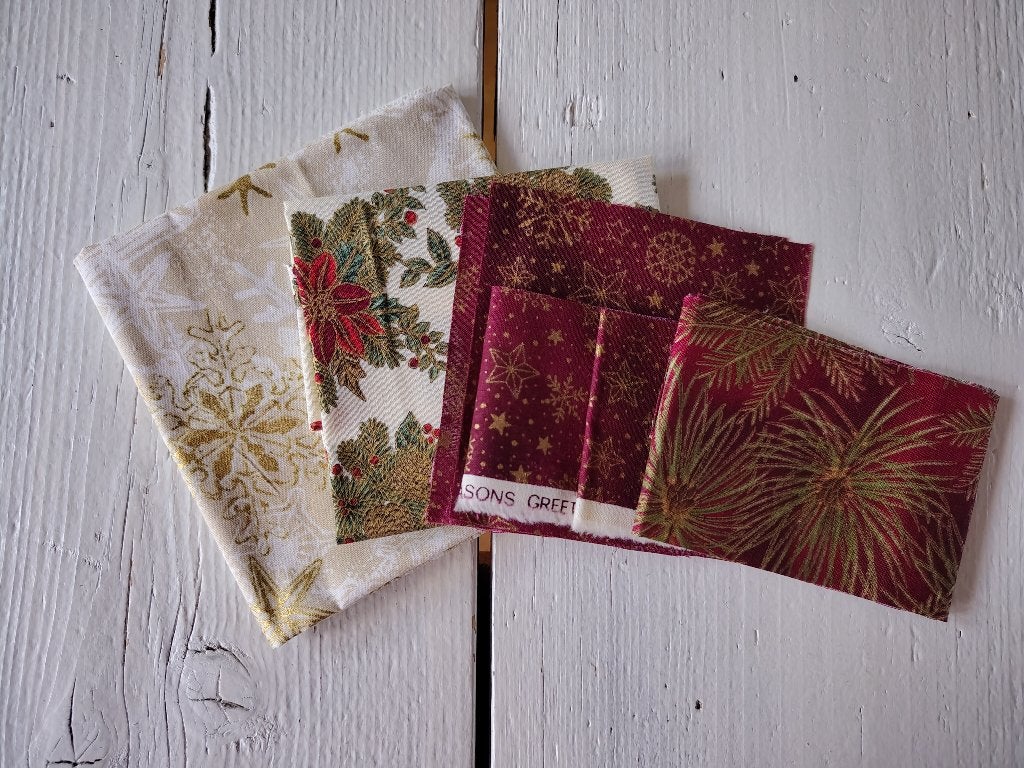 Prachtige quiltstof scraps - kerst, Hobby en Vrije tijd, Stoffen en Lappen, Overige kleuren, Nieuw, Ophalen of Verzenden, 30 tot 120 cm