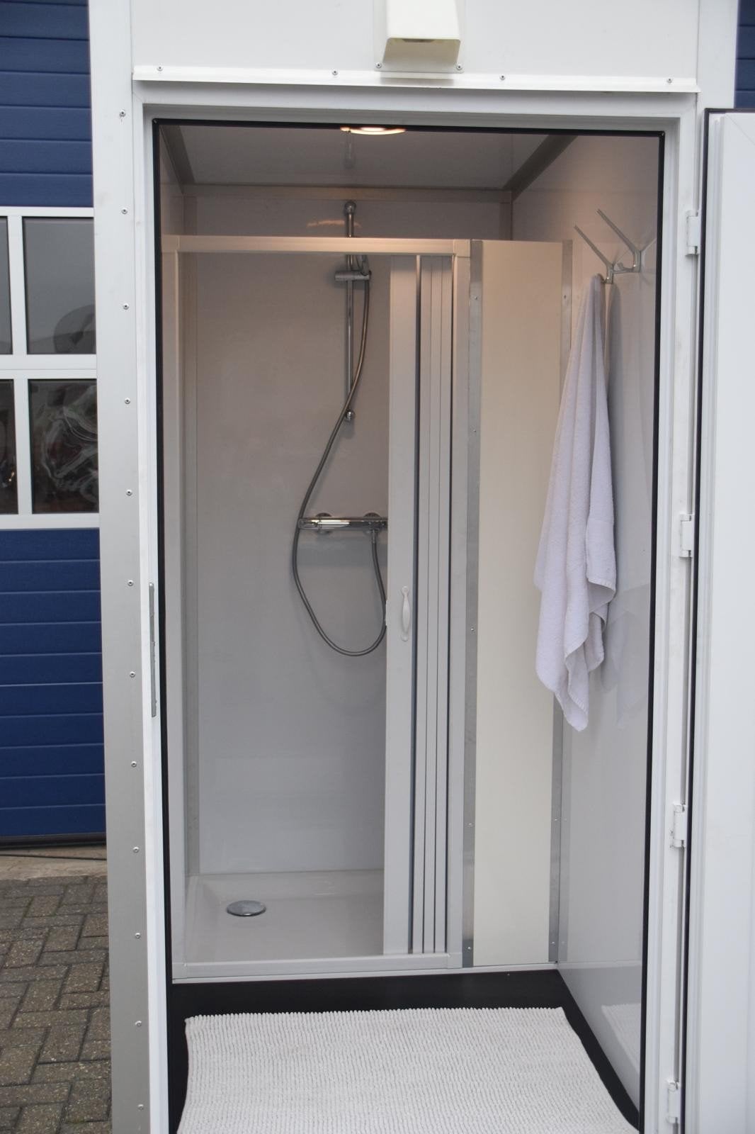 Mobiele Douche cabine cel met Boiler - Gebruikt, Prima Staat, Ophalen