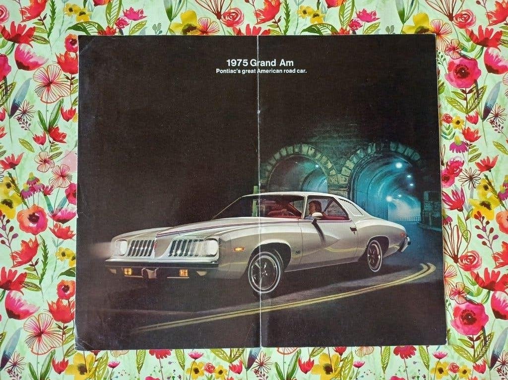 PONTIAC GRAND AM 1975 brochure folder USA origineel, Ophalen of Verzenden, Gelezen, Overige merken