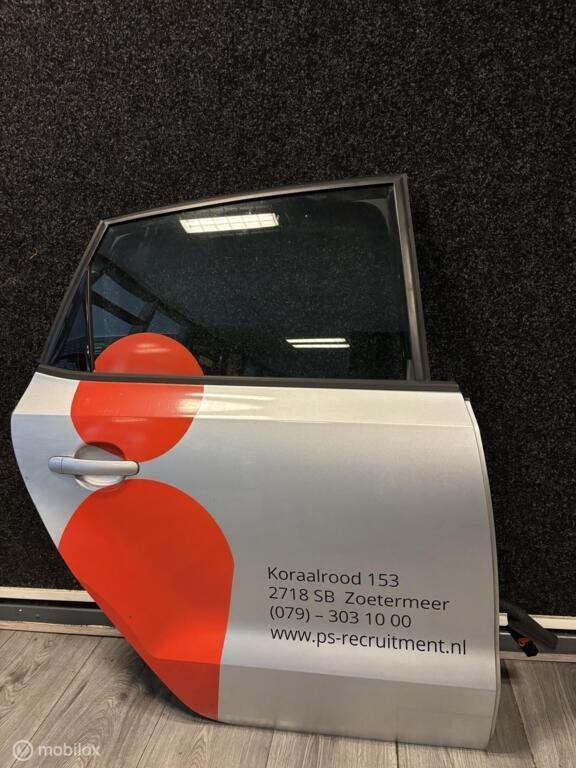 VW Polo 6R 6C ('09-'17) Portier Deur Rechtsachter | LA7W, Gebruikt, Achter, Ophalen of Verzenden, Volkswagen