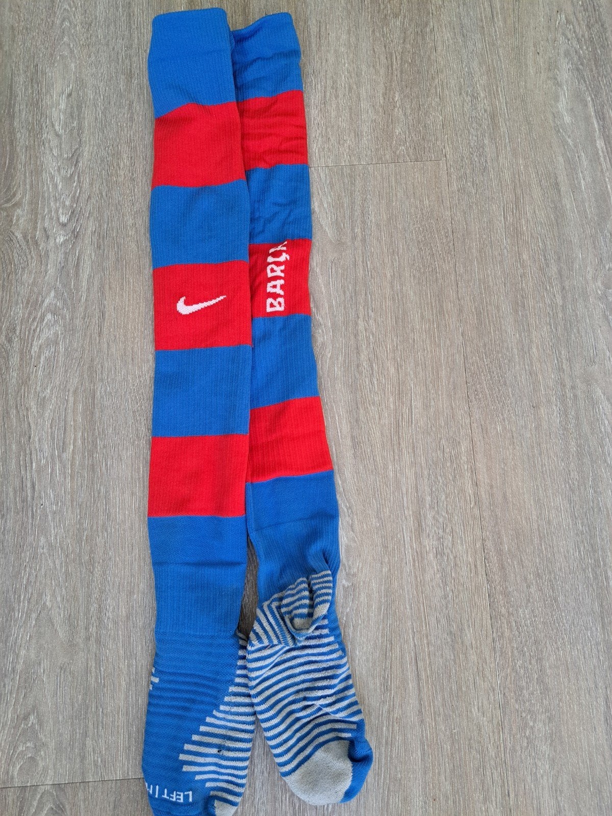FC Barcelona Nike sokken kids, Ophalen of Verzenden, Zo goed als nieuw, Blauw, Voetbal