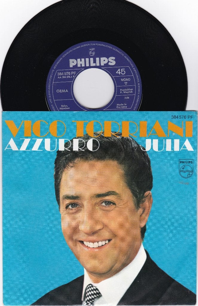 Vico Torriani - Azzurro, Ophalen of Verzenden, Zo goed als nieuw, 7 inch, Overige genres