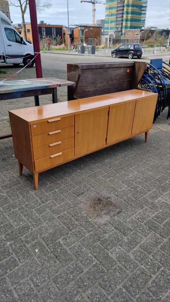 Vintage XL dressoir jaren 60 200cm lang, ,, Ophalen of Verzenden, ,, ,