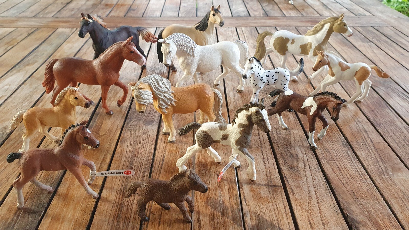 Set 13 Schleich Paarden en Veulens GRATIS VERZENDEN, Ophalen of Verzenden, Zo goed als nieuw, Paard, Beeldje of Figuurtje