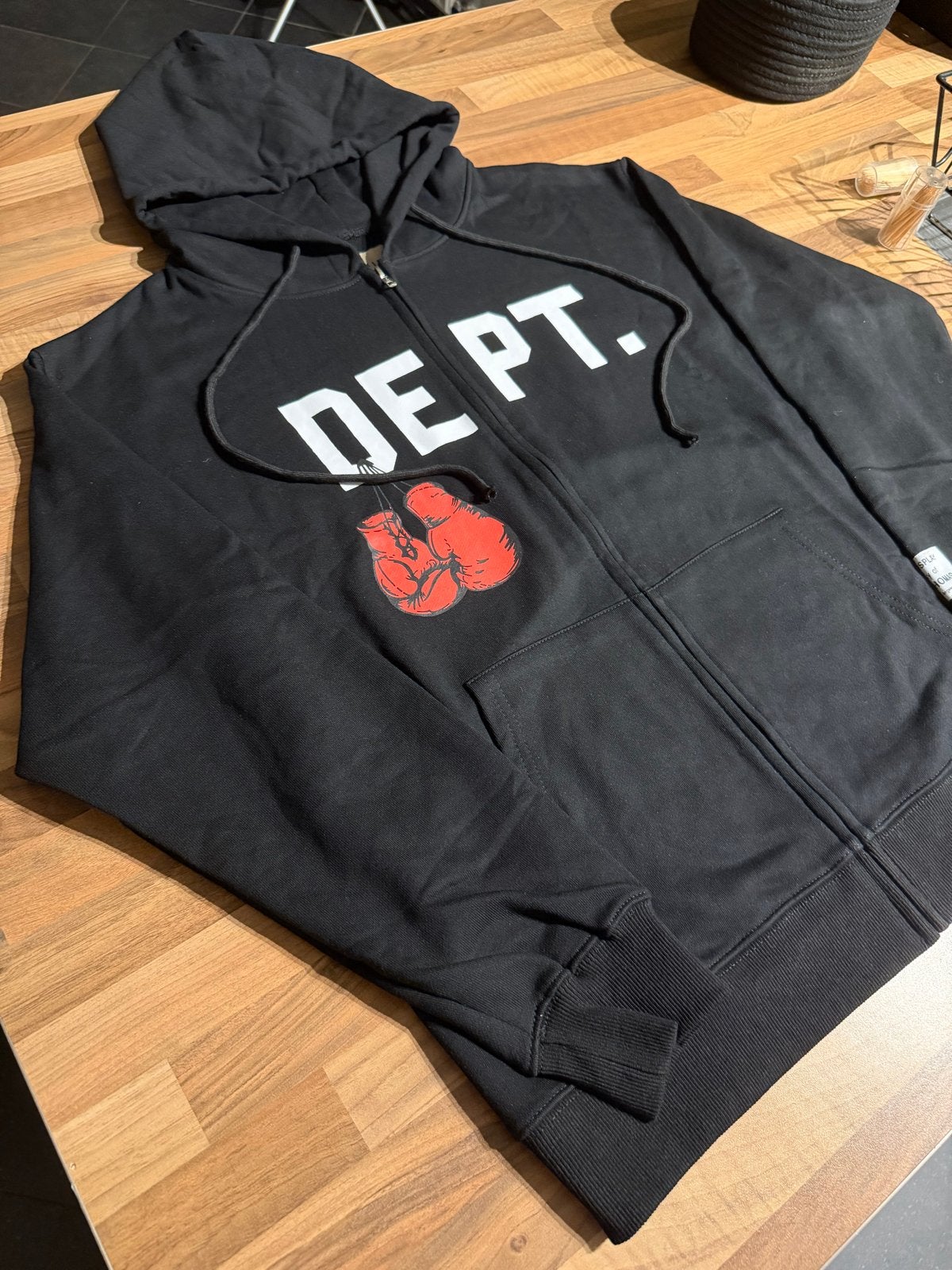 Gallery Dept. Hoodie met bokshandschoenen en rits, Ophalen of Verzenden, Nieuw, Maat 52/54 (L), Zwart
