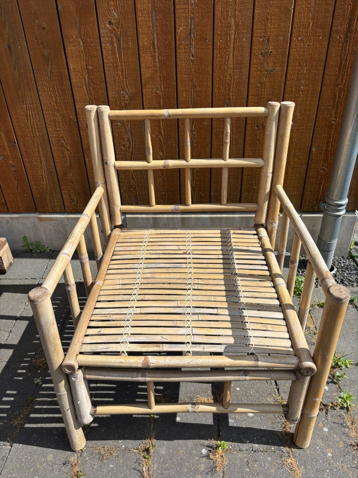 Bamboe buitenfauteuil Xenos, Ophalen, Gebruikt, Overige materialen