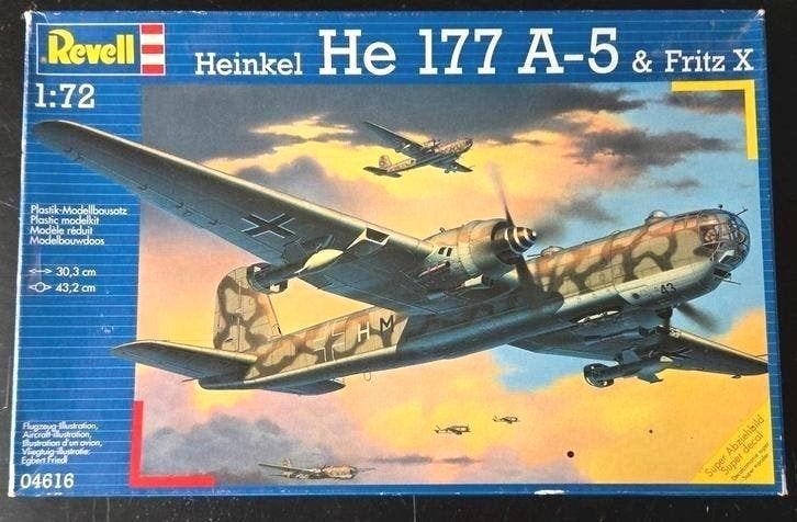 Revell Heinkel He 177 A-5 & Fritz X 1:72, 1:72 tot 1:144, Revell, Ophalen of Verzenden, Zo goed als nieuw