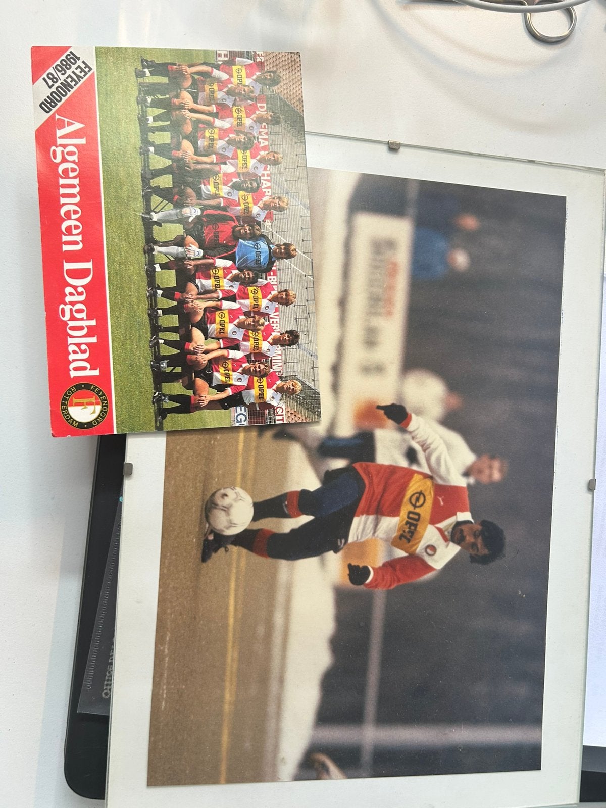 Feyenoord foto Simon Tahamata, Ophalen of Verzenden, Zo goed als nieuw, Feyenoord, Spelerskaart