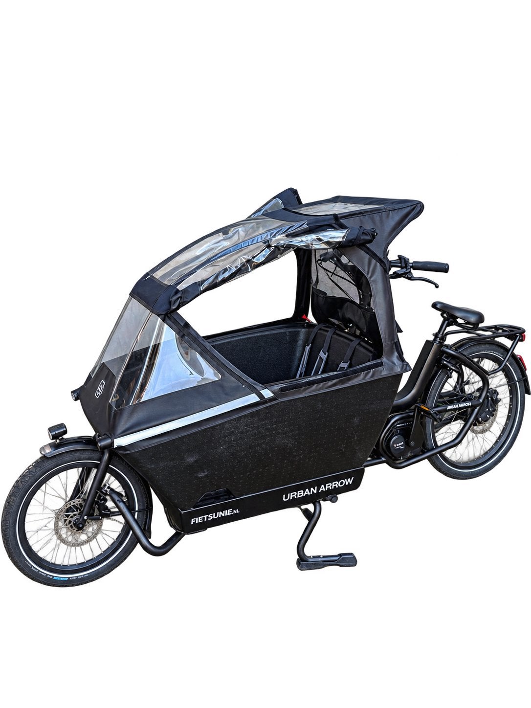 Urban Arrow Family Bakfiets - Elektrisch met Huif, Gebruikt, Elektrisch, 2 kinderen, Schijfrem