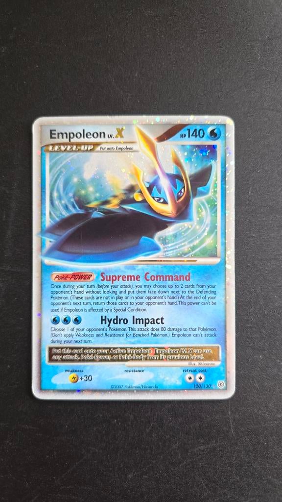Empoleon LV.X #120 Near Mint Diamond Pearl Pokémon Kaart, Ophalen of Verzenden, Zo goed als nieuw, Losse kaart, Foil