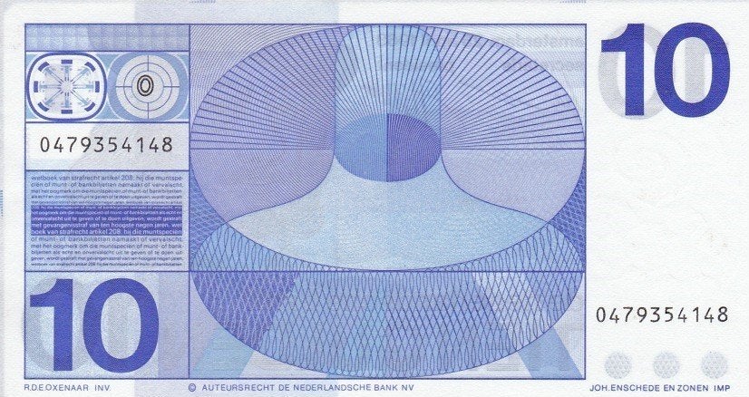10 Gulden Bankbiljet-Frans Hals 1968 -Dubbel Ovaal-UNC, Ophalen of Verzenden, 10 gulden