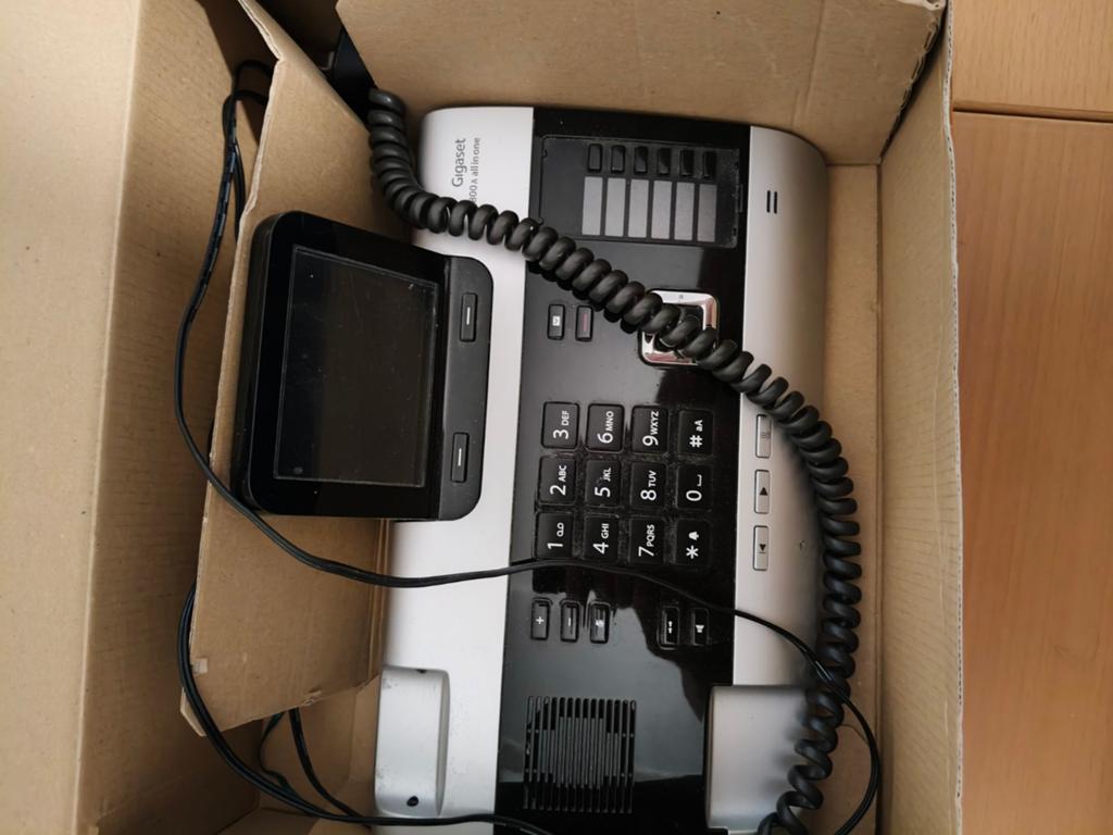 Gigaset DX800A all in one DECT telefoon met antwoordapparaat, Ophalen of Verzenden, Gebruikt, 1 handset, Stralingsarm