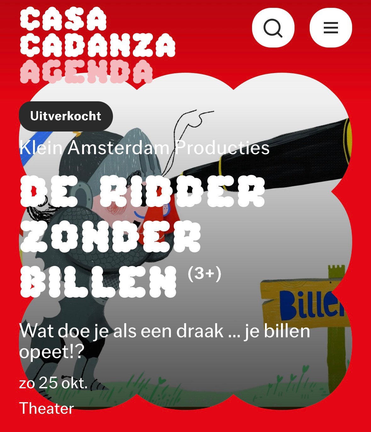 4x Ridder zonder billen theater - Berkel & Rodenrijs, Tickets en Kaartjes, Drie personen of meer, Oktober