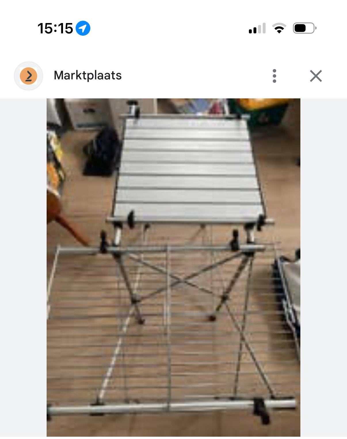Camping tafel, Ophalen, Campingtafel