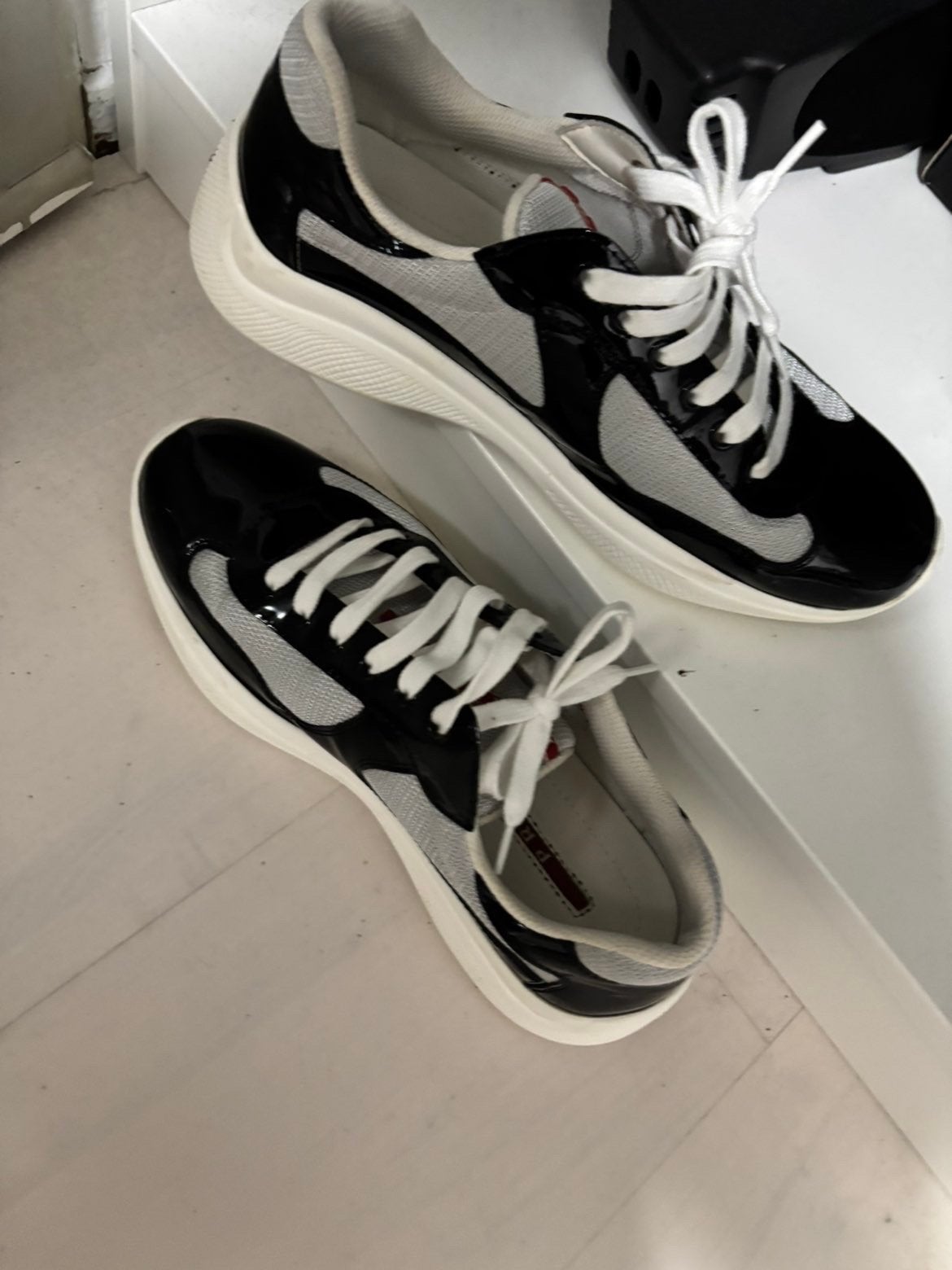 Prada Cup Blauwe Sneakers, Blauw, Ophalen of Verzenden, Sneakers of Gympen, Gedragen