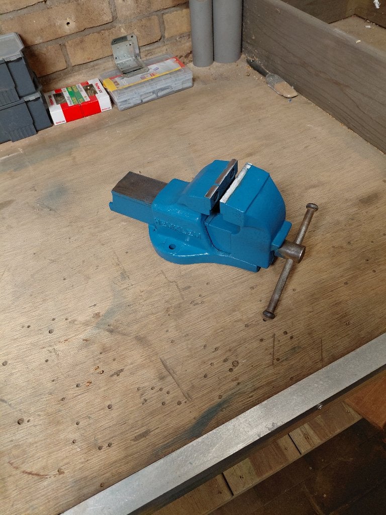 Hem klem bankschroef, Ophalen of Verzenden, Gebruikt, Bankschroef, Overige merken
