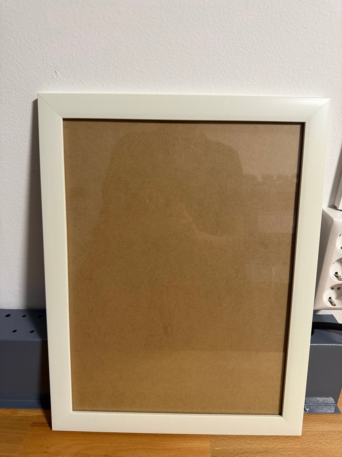Witte fotolijst 45x35cm - blanco, zelf in te vullen, Kunststof, Gebruikt, Schilderijlijst, Ophalen of Verzenden
