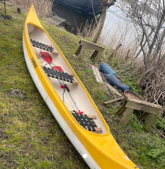 Canadese kano Eagle Family 2, Watersport en Boten, Kano's, Ophalen, Gebruikt, Met peddels, Twee personen