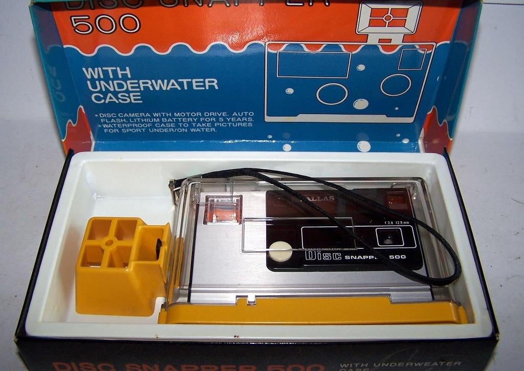 Collector item- Pallas Disc Snapper 500 with underwater case, Ophalen of Verzenden, 1960 tot 1980, Fototoestel