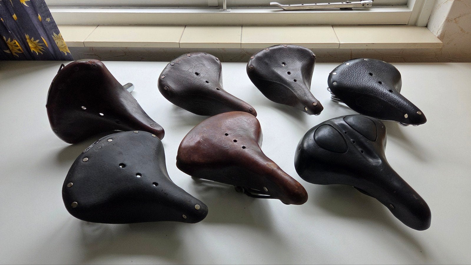 Vintage Brooks en Lepper fietszadels, Ophalen of Verzenden