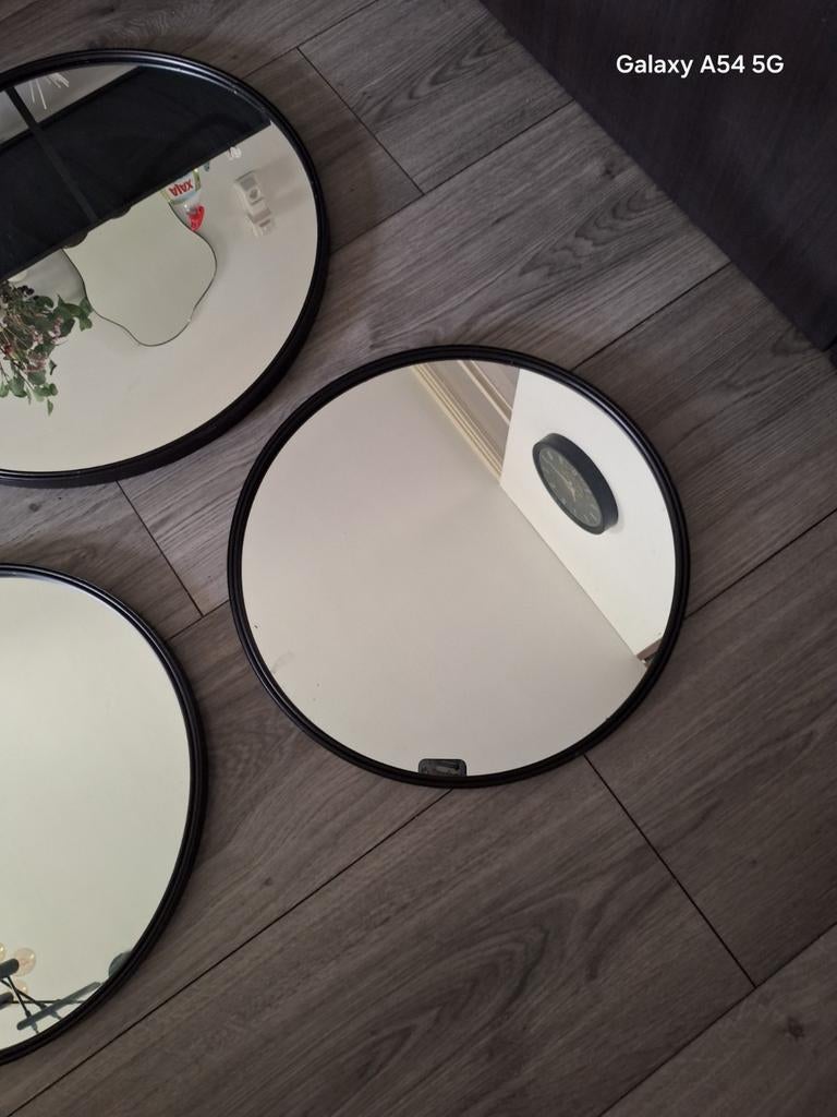 3 ronde spiegels van Karwei, Huis en Inrichting, Woonaccessoires | Spiegels, Ophalen of Verzenden