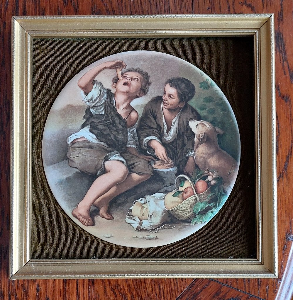 Staffordshire keramiek wandplaat – Murillo, Ophalen of Verzenden