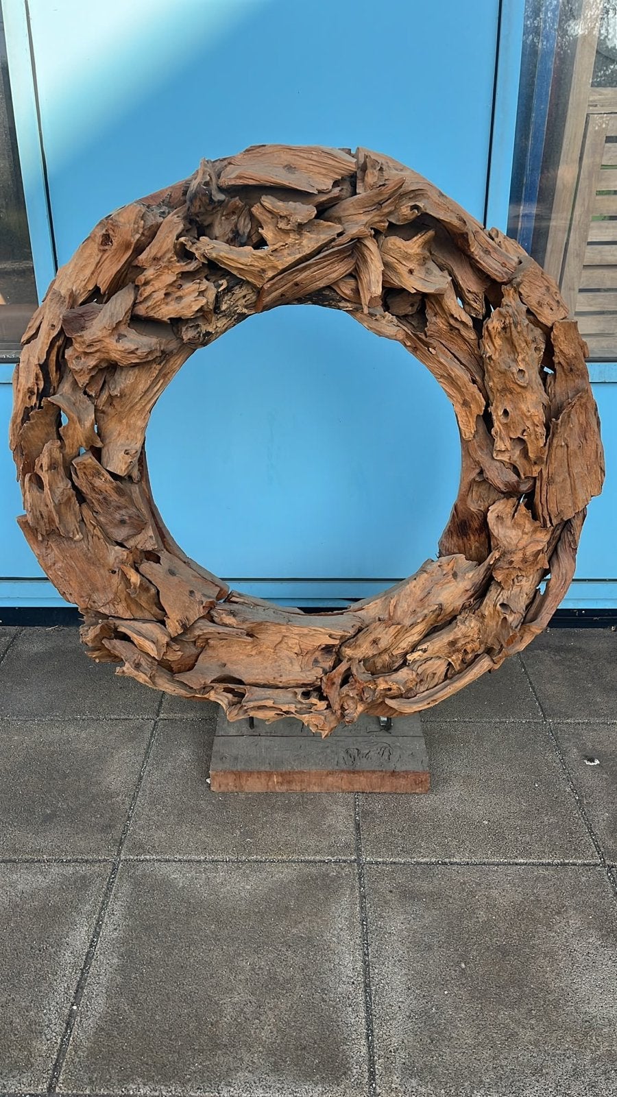 PTMD Houten Decoratie Ring 140x120cm, Ophalen, Hout, Bruin, Landelijk