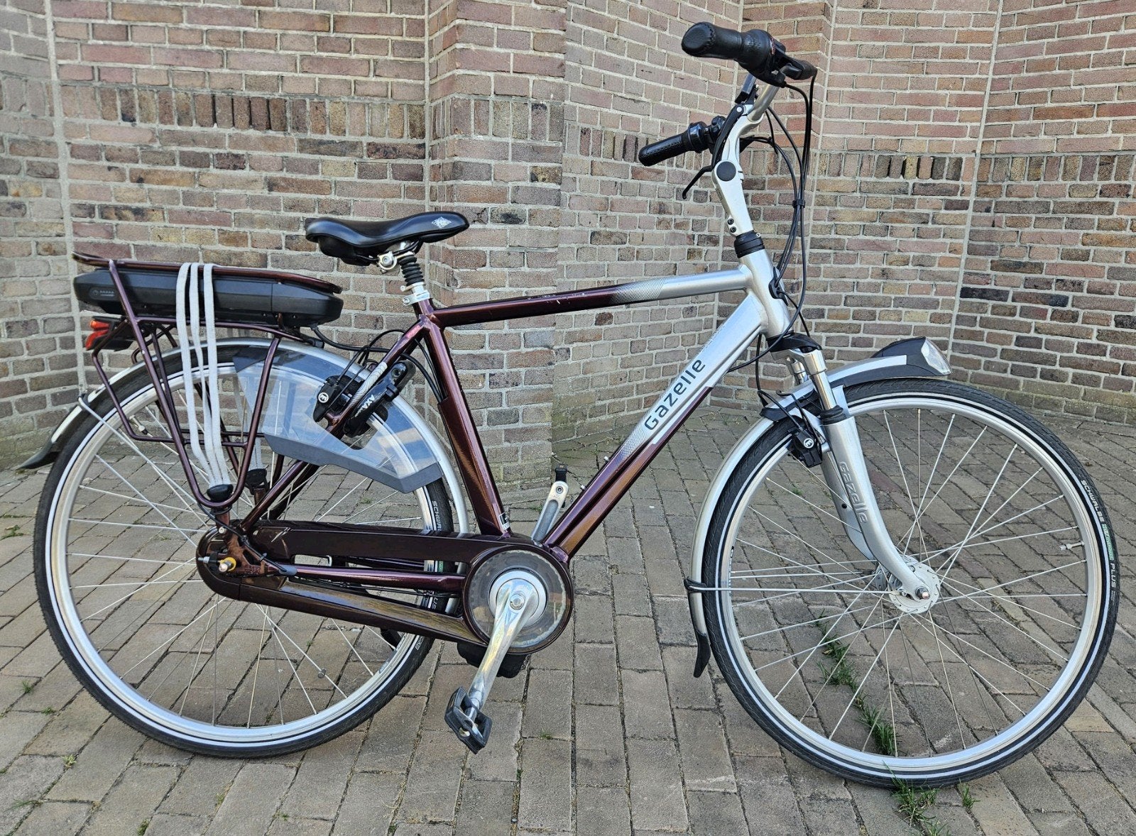 Gazelle Orange C8 HMI Elektrische Fiets met middenmotor, Ophalen, Zo goed als nieuw, 51 tot 55 cm, 50 km per accu of meer