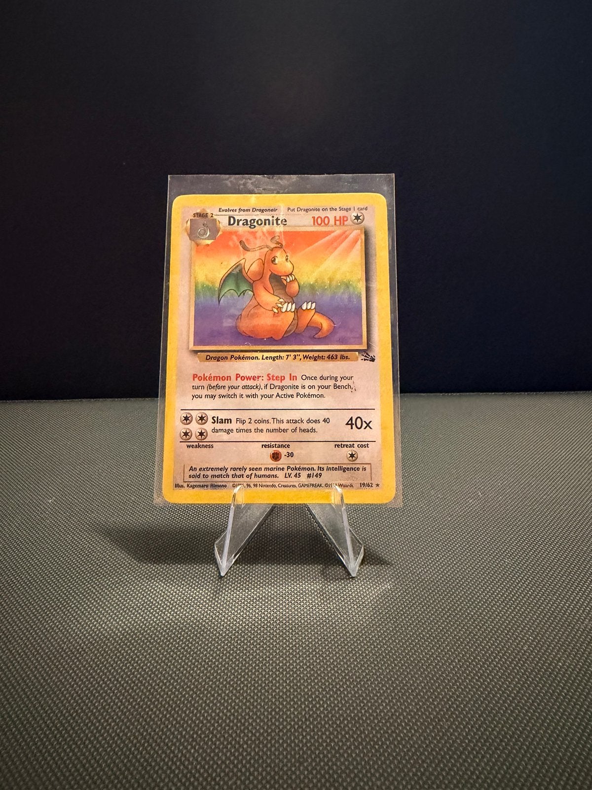 Dragonite 19/62 – Fossil – Rare, Ophalen of Verzenden, Nieuw, Losse kaart