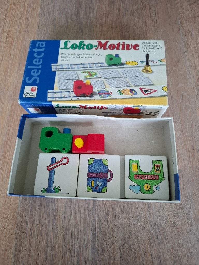 Selecta Loco-Motive – geheugenspel – vintage, Een of twee spelers, Ophalen of Verzenden, Gebruikt, Selecta