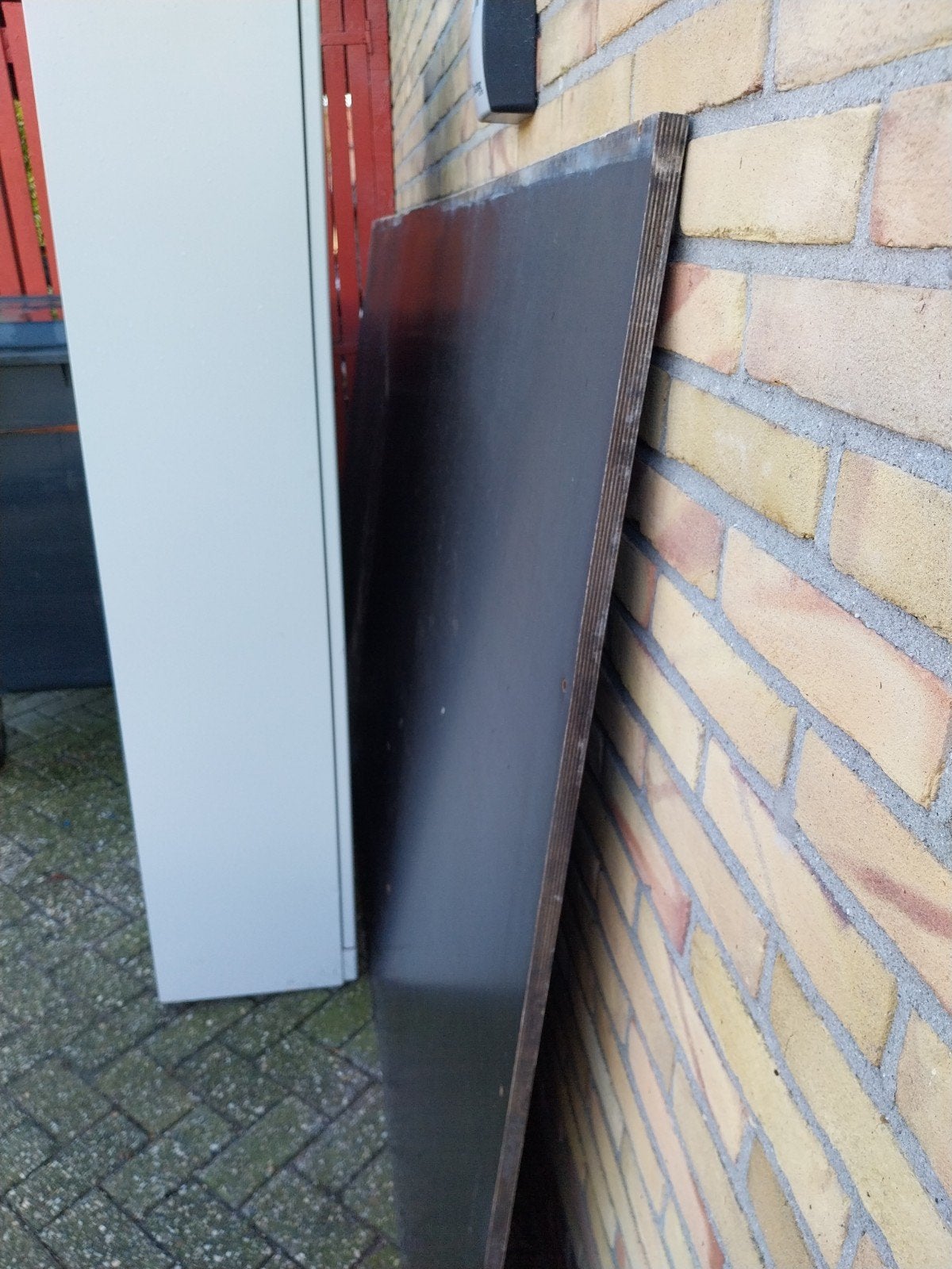 Zwarte multiplex  betonplex plaat, gebruikt  aanhangwagen bo, Gebruikt, 25 tot 50 mm, Ophalen of Verzenden, 250 tot 300 cm