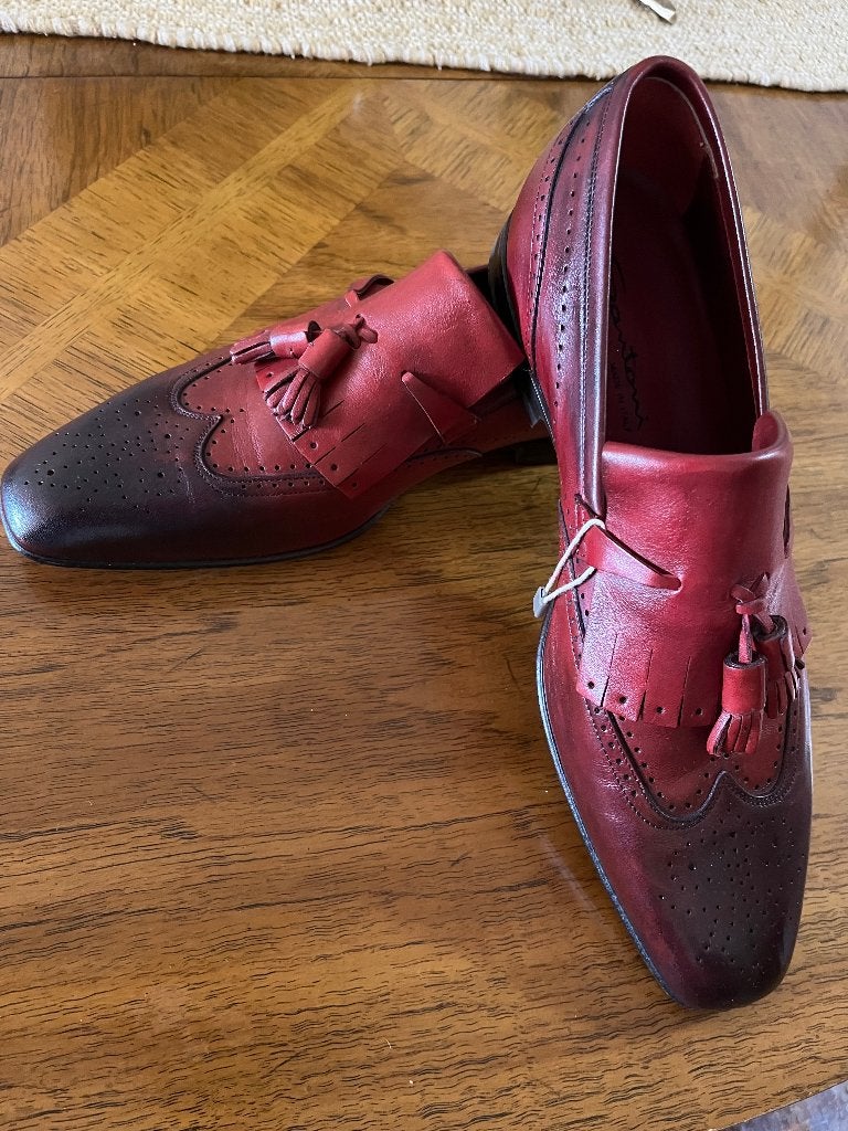 Santoni Kiltie Tassel Loafers 43.5, Loafers, Overige kleuren, Ophalen of Verzenden, Zo goed als nieuw
