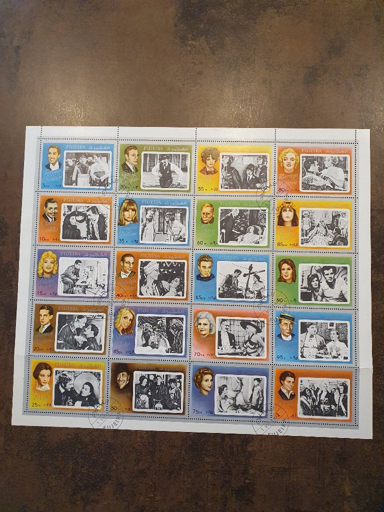 postzegelvel filmsterren, Postzegels en Munten, Ophalen of Verzenden, Overige typen
