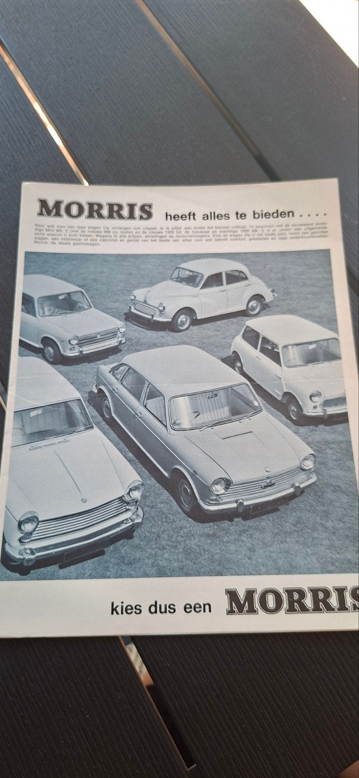 Vintage Morris Auto Advertentie - Kies een Morris, Ophalen of Verzenden, Gelezen, Overige merken, Onbekend