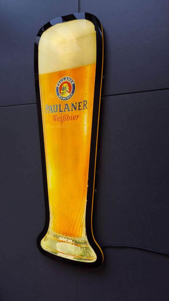 Paulaner LED Lichtreclame NIEUW, Verzamelen, Ophalen of Verzenden, Nieuw, Reclamebord, Plaat of Schild, Overige merken