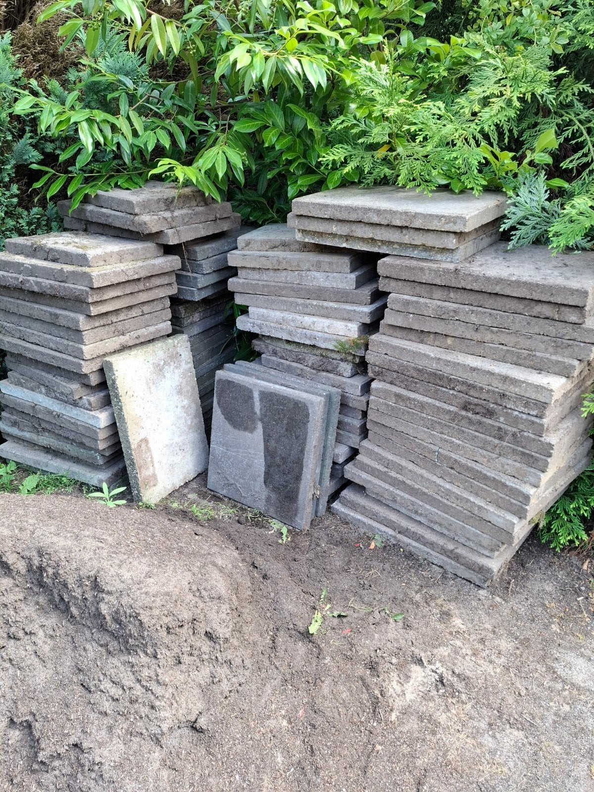 Tegels, gratis af te halen, Tuin en Terras, Ophalen, Gebruikt, Beton, Terrastegels