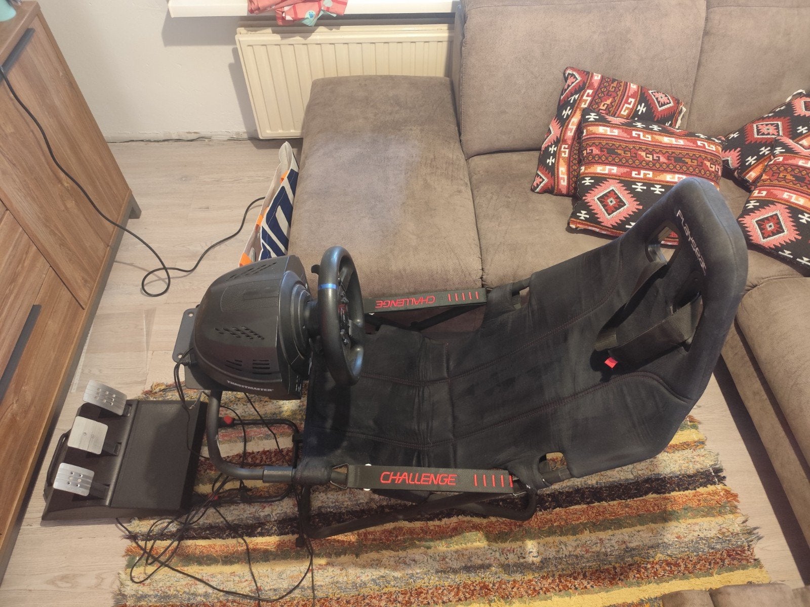 Playseat Challenge & Thrustmaster, Spelcomputers en Games, Spelcomputers | Overige Accessoires, Racestoel, Ophalen of Verzenden