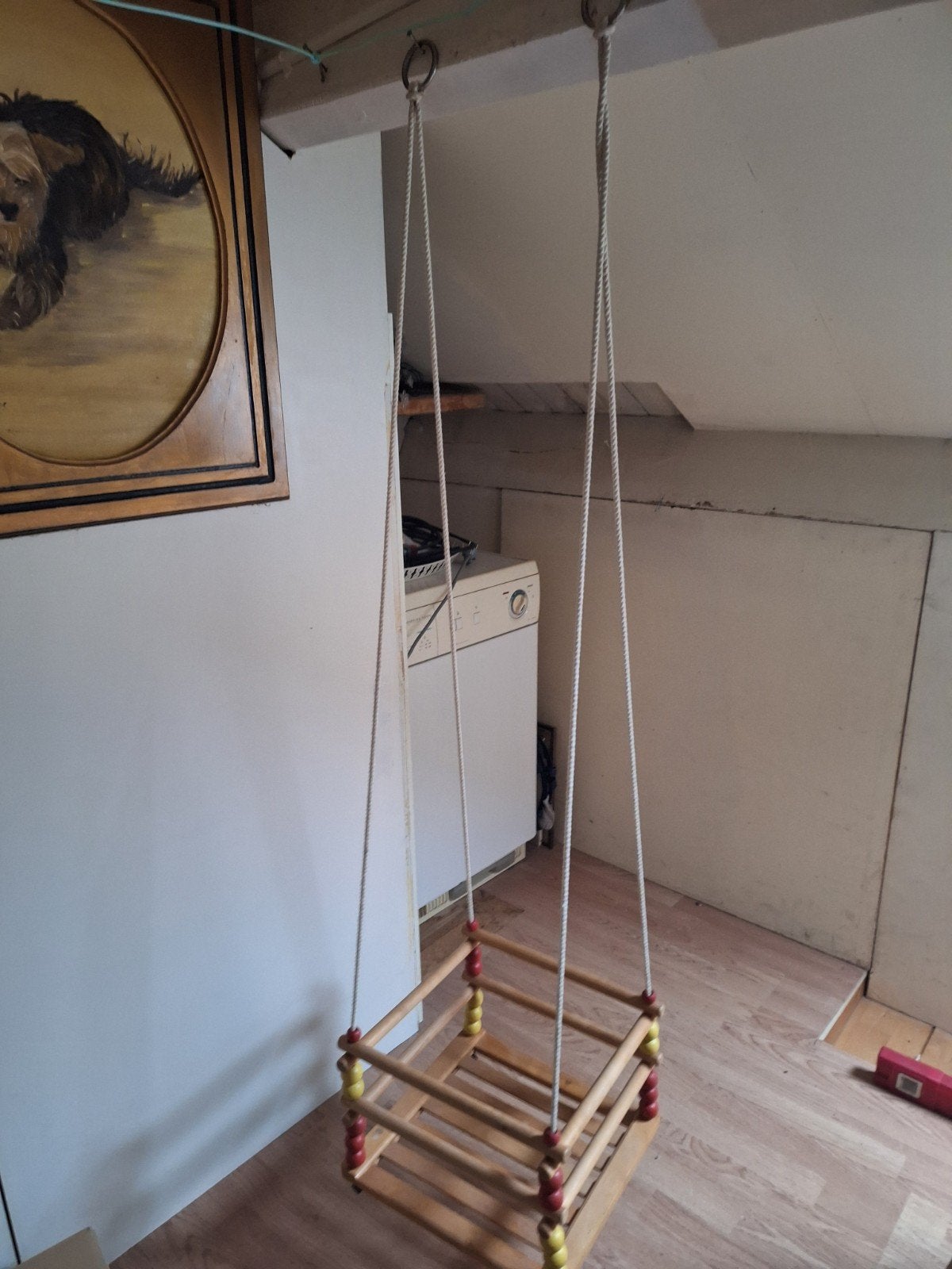 Houten kinder schommel voor binnen en buiten, Ophalen, Gebruikt, Schommel